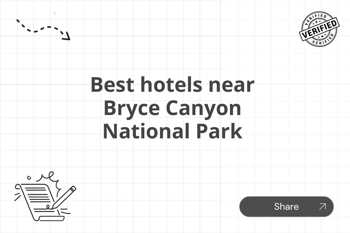 Best hotels near Bryce Canyon National Park