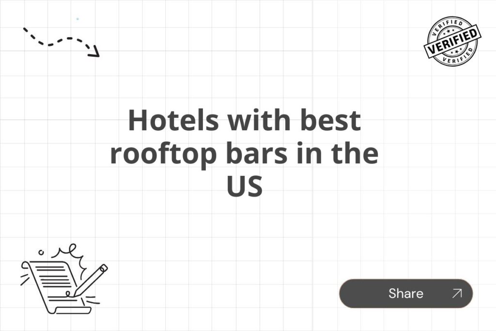 Hotels with best rooftop bars in the US